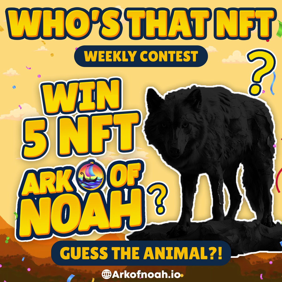 Arkofnoah_io's tweet image. 🌟🦝 Who’s That NFT?! 🙉🌟

Last mystery NFT was a donkey! 🫏
Ready for Round 3? 
Guess the new NFT and WIN 5 NFTs! 🎉🔥

Participate on arkofnoah.io/ref?userRef=we…

#NFT #Solana #Crypto #Airdrop #solmeme #SolanaMemeCoins #Giveaway #AirdropGiveaway