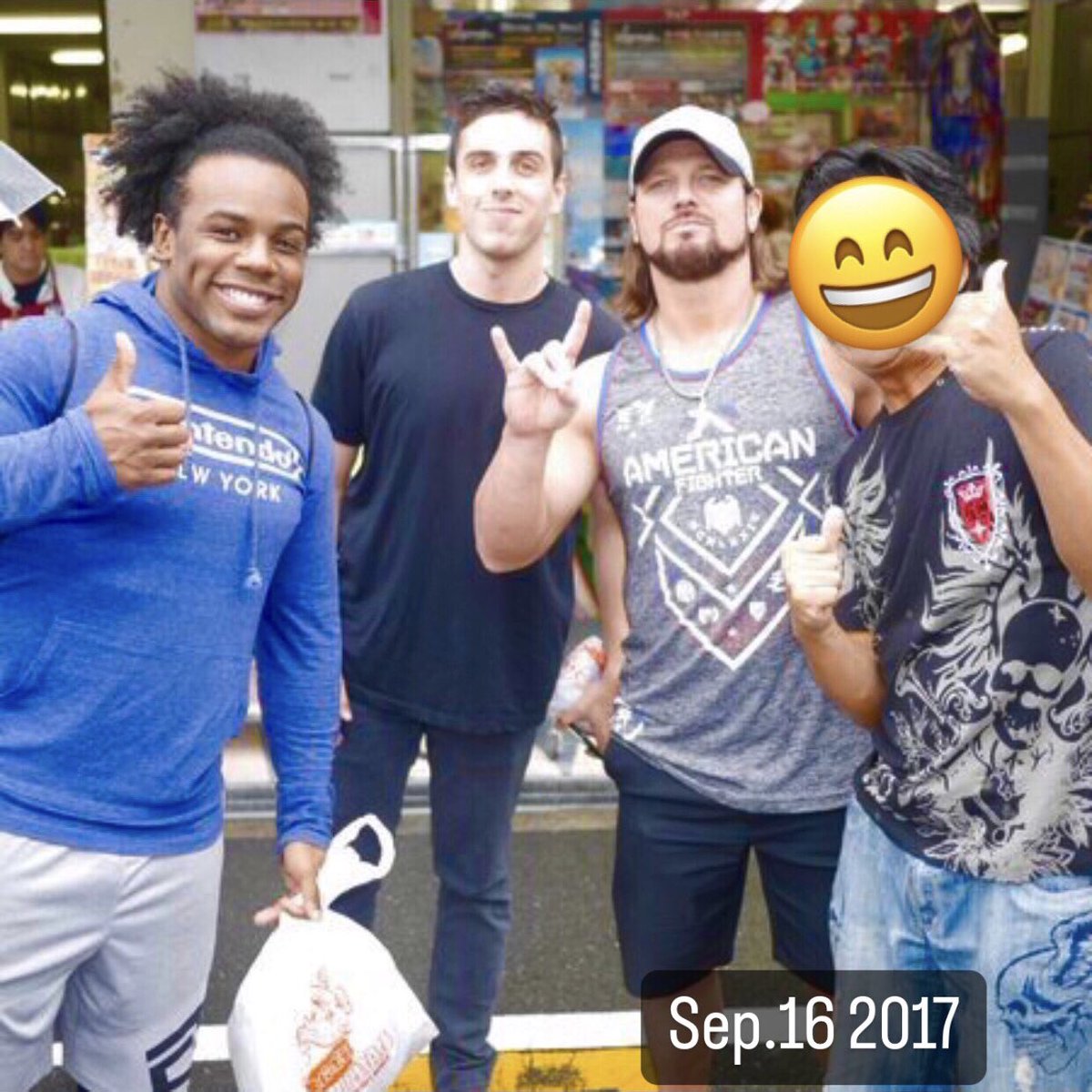 kazgearmania's tweet photo. Last month on the #WWEJapan tour, I went shopping with #AJStyles and #XavierWoods to @supapote_otaro for the first time in 7 years🎮🛍️ As expected, both of them are #WWE Superstars, so the amount purchased was also "Super"💸💸💸 #SuperPotato #SmackDown https://t.co/YTqQrchP4G