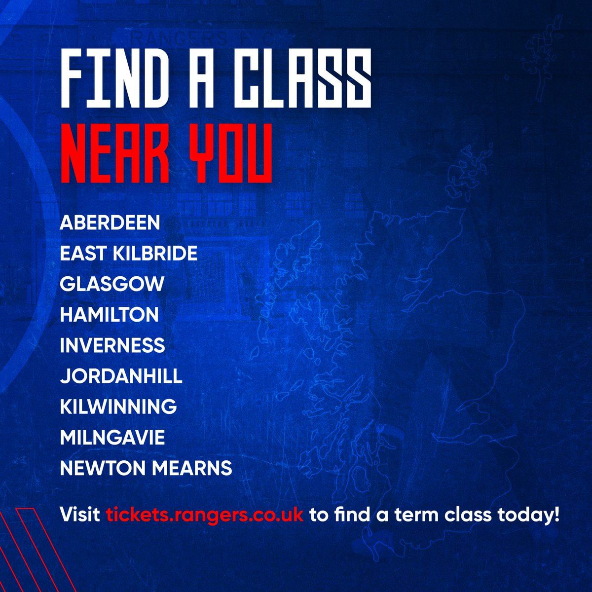 💙 <a href="/RFC_SoccerAcad/">Rangers Soccer Academy</a> is back with New Term Times Classes.

⚽️ Classes start back with venues all over Scotland from 18 months to 15 years old for all ability levels.

📍 Find a class and book now 📲 rng.rs/4cwUE7J