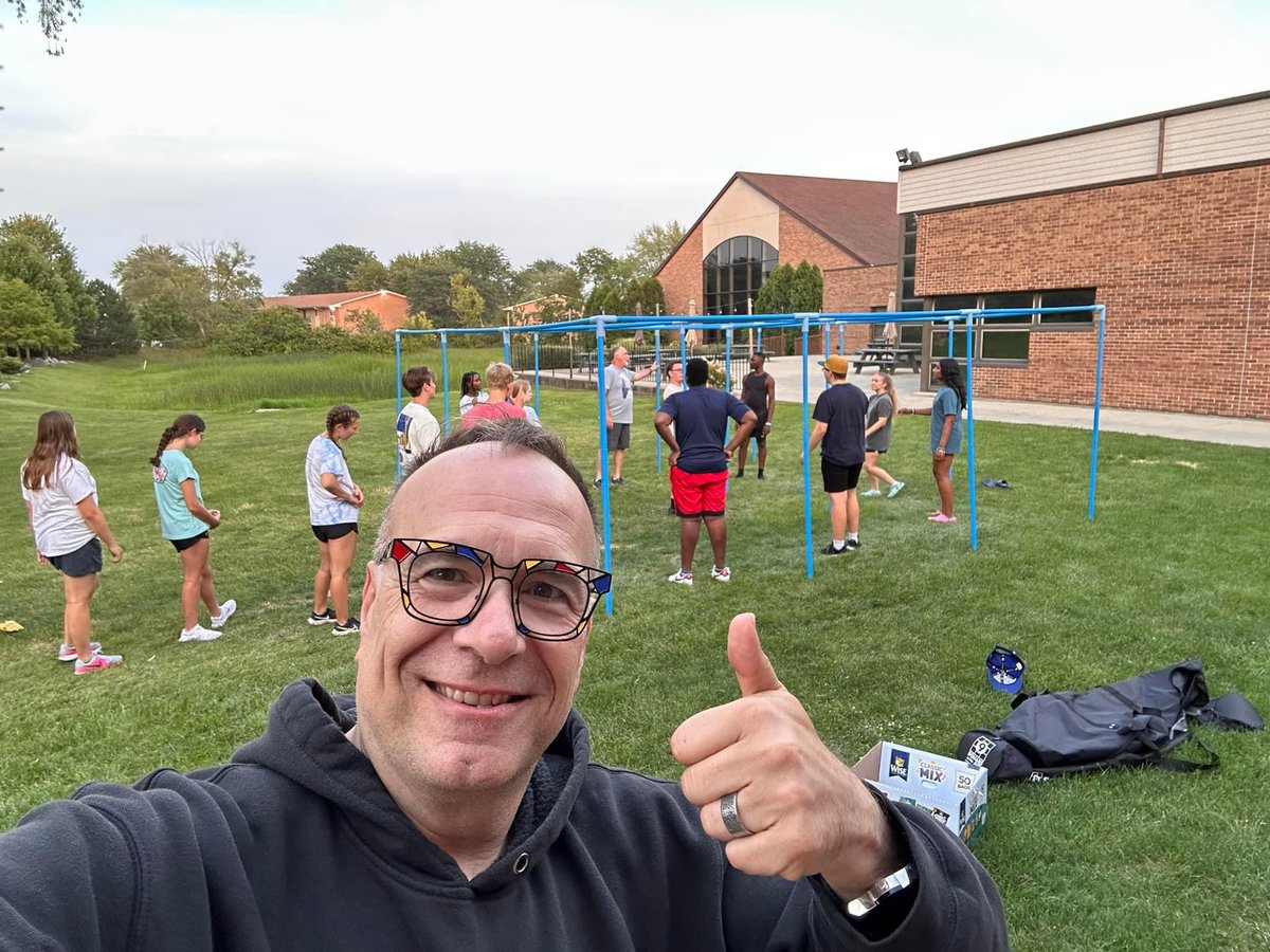 JimSichko's tweet photo. Went outside comfort zone and joined the parish youth group in some complex game in which I lasted a total of 3 seconds in….. #eeeeeeeeeee https://t.co/jt8FQ10Igr