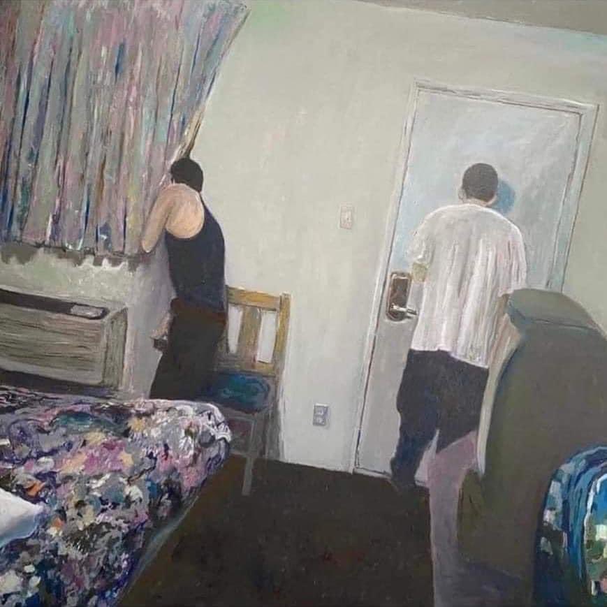 My favorite painting, its called "Tweakers in the Motel 6"
