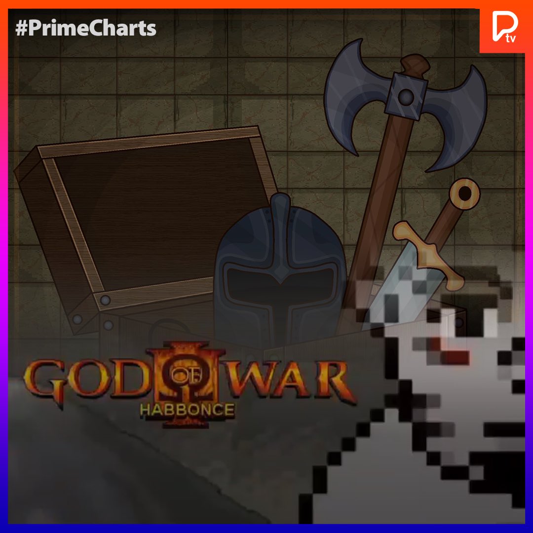 primetvhb's tweet photo. 🆕 # PrimeCharts | #GodOfWarONCE 
Kratos é atormentado com memórias de seus atos e faz um trato de servir aos outros deuses do Olimpo por dez anos. Cansado de servir, convoca jogadores e fãs da @Habbonce para vencer os desafios que estão por vir, todas informações na #Once #Blet https://t.co/3hthbLGbMV