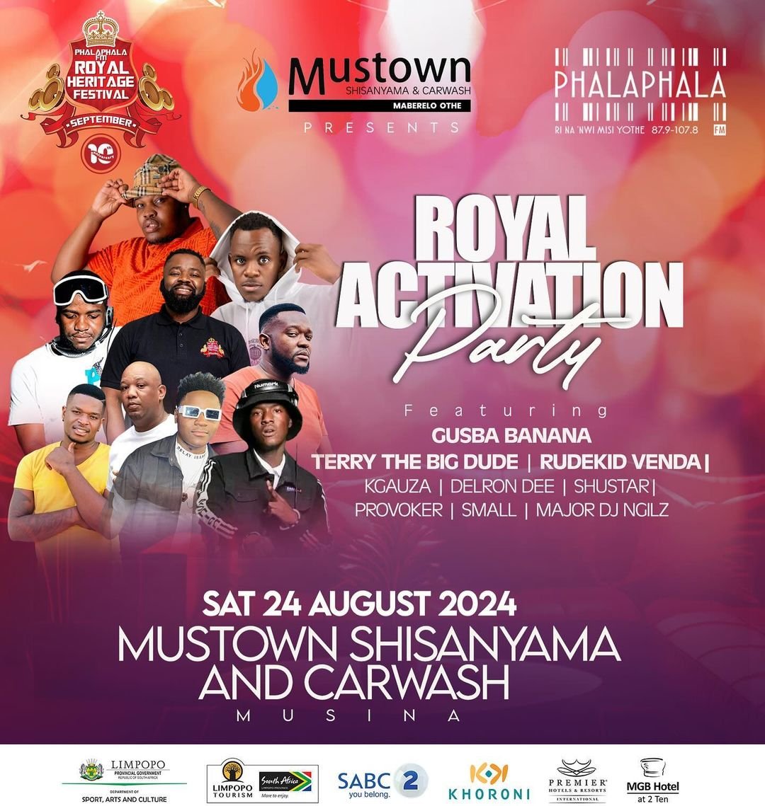 MUSINA!!! You called, and we heard YOU 🔊
Getthe heat started up for The Phalaphala FM Royal Heritage Festival. And This Saturday, 24 August, join us at MUSTOWN SHISANYAMA &amp; CARWASH! 😎

Be there for a night of fun and excitement as we build up to a MASSIVE NIGHT!🕺🏽💃🏽