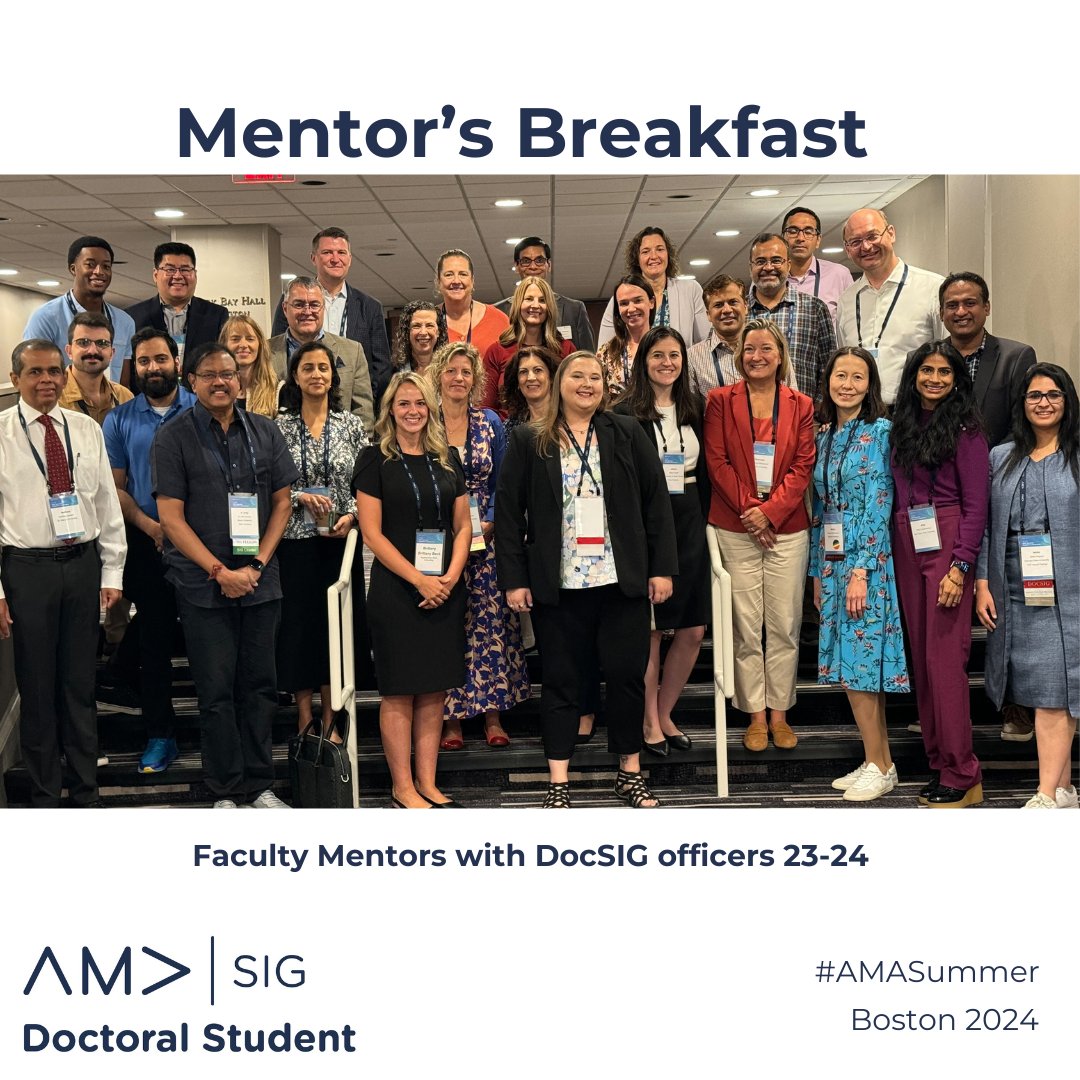 ADocsig's tweet photo. What an inspiring morning at SummerAMA!

Grateful for a refreshing DocSIG Mentor's Breakfast during the #AMASummer 2024 conference in Boston! Thanks to our generous sponsors Texas A&amp;M University and the University of Tennessee, Knoxville for making this event possible. https://t.co/Z0PeNBvc0K