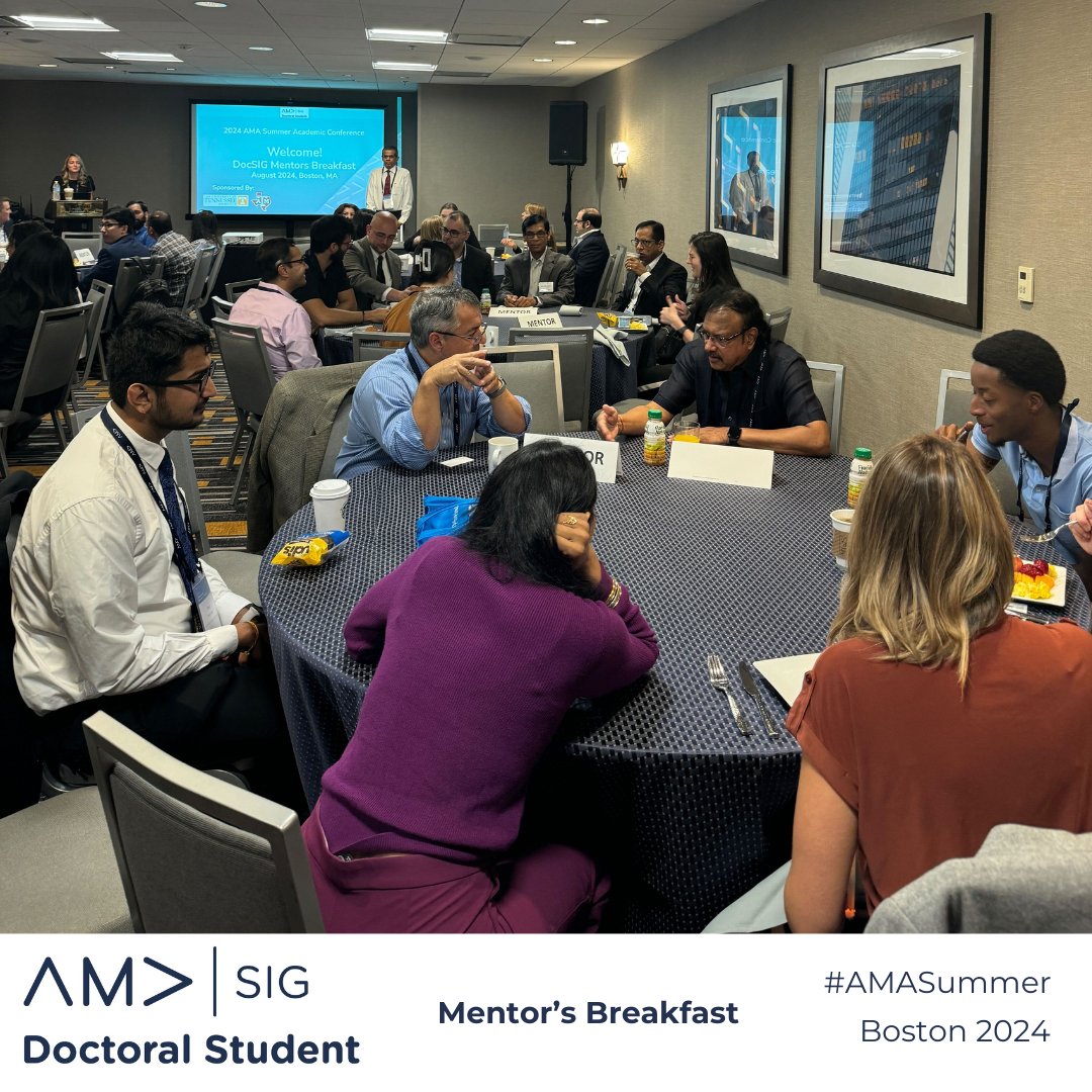 ADocsig's tweet photo. What an inspiring morning at SummerAMA!

Grateful for a refreshing DocSIG Mentor's Breakfast during the #AMASummer 2024 conference in Boston! Thanks to our generous sponsors Texas A&amp;M University and the University of Tennessee, Knoxville for making this event possible. https://t.co/Z0PeNBvc0K