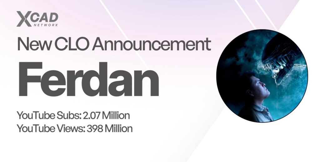Introducing the next CLO!

YouTuber Ferdan is from Peru, boasts over 2 million subscribers and has an impressive 865,000 views per video across his channel 🚀

Ferdan's CLO will go live tomorrow on the XCAD launchpad, with tokenomics &amp; further information released tomorrow when