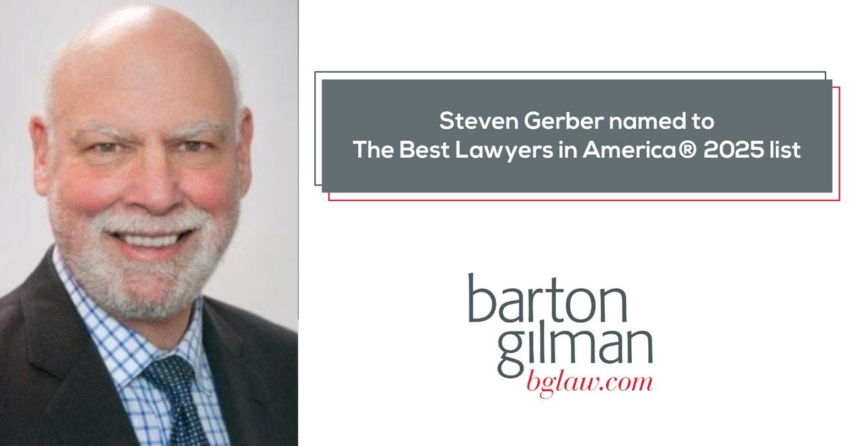 Congratulations to Steven Gerber in our New Jersey office who has been recognized in the 2025 edition of The Best Lawyers in America in the category of Litigation - Labor and Employment! Learn more about Steven and his practice bglaw.com/team/steven-ge…

#bestlawyers #employers