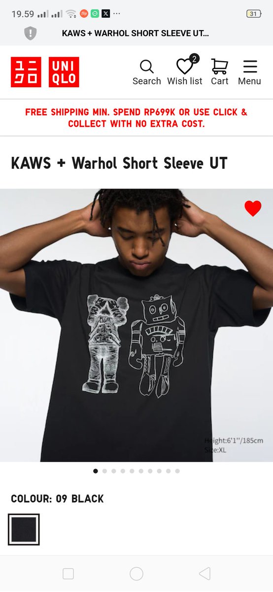 Bagaimana dengan yang hitam, kalo aku sudah wishlist kaws yang hitam ini