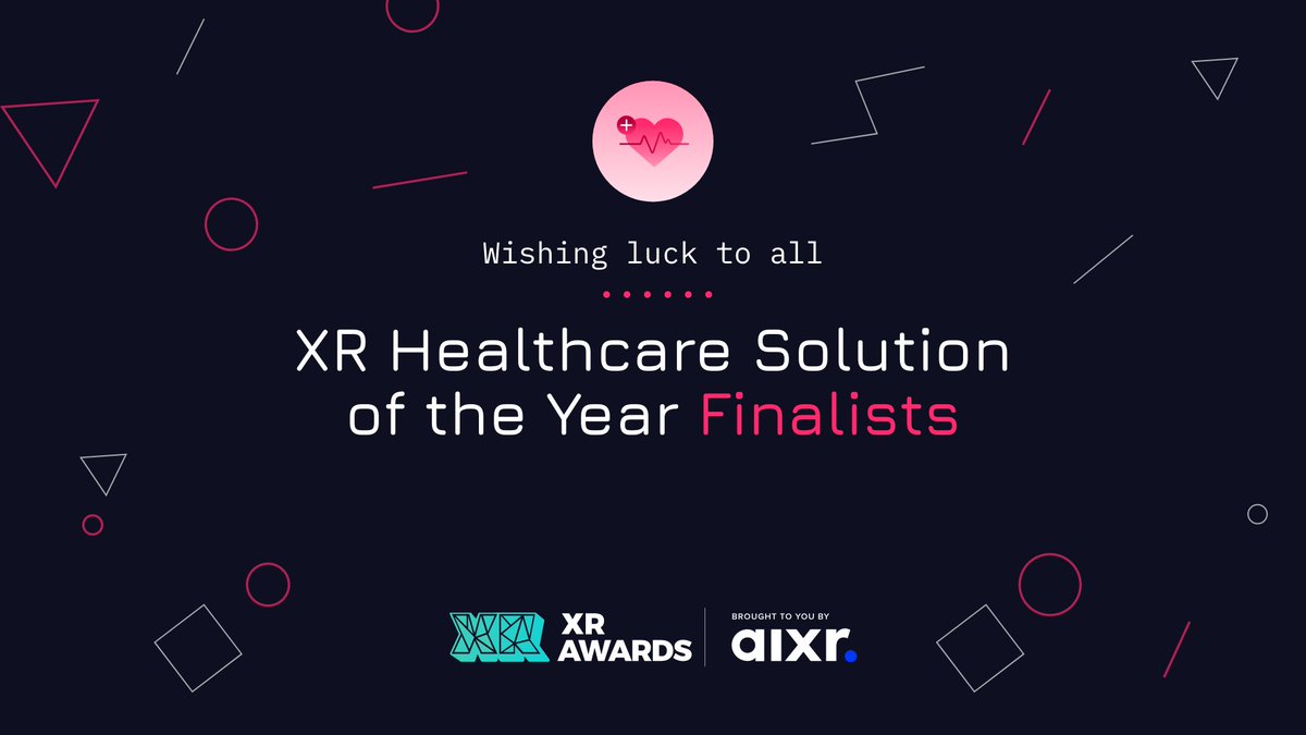 The finalists for #XR #Healthcare Solution of the Year are ⬇️ 

<a href="/EONRealityInc/">EON Reality</a> <a href="/VirtualiSurg/">VirtualiSurg</a> <a href="/ShoreFire/">Shore Fire Media</a> <a href="/NHSBT/">NHS Blood+Transplant</a> <a href="/MakeRealLtd/">Make Real</a> <a href="/paraplegiker/">Schweizer Paraplegiker-Stiftung</a> <a href="/FundamentalVr/">FundamentalVR</a> Simtryx The School of Pressure <a href="/withvrapp/">withVR</a> <a href="/VeyondMetaverse/">Veyond Metaverse</a>  

View all finalists here🏆xrawards.aixr.org/winners-and-fi…