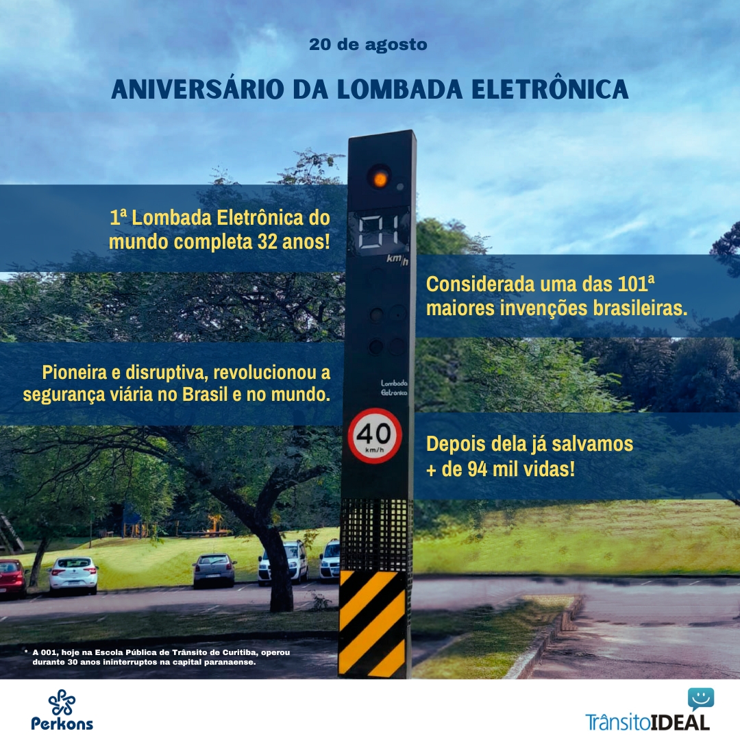 32 Anos da Primeira Lombada Eletrônica do Mundo!   

Hoje comemoramos um marco histórico da segurança viária! Há 32 anos foi instalada a primeira lombada eletrônica do mundo! Saiba mais sobre essa história que já salvou milhares de vidas: lnkd.in/dV3beDJR