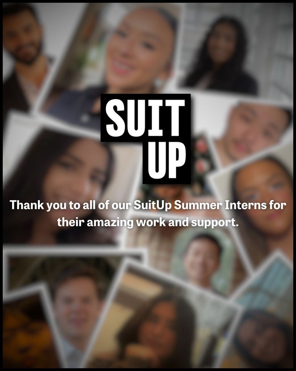 A big shoutout to our incredible Summer Interns! Your dedication, creativity, and hard work have made a lasting impact on our mission. We’re so grateful for everything you’ve done. Thank you for being an essential part of the SuitUp family!

#InternSpotlight #ThankYouInterns