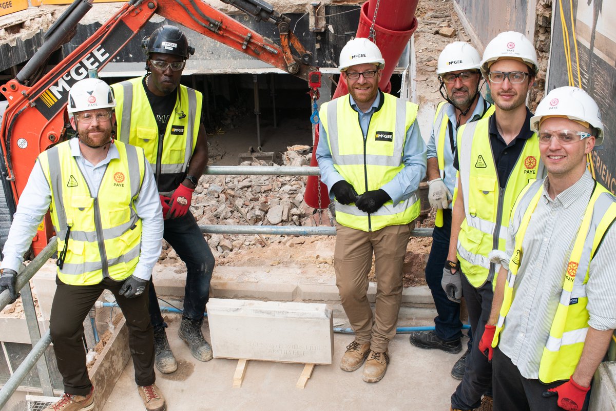 This piece of Portland Stone is from 56 Davies St, the former HQ of Queen Victoria’s Rifles. 

It's the last of 4,750 stones we're disassembling for reuse at our South Molton development, part of our commitment to minimising embodied carbon &amp; protecting the character of Mayfair.