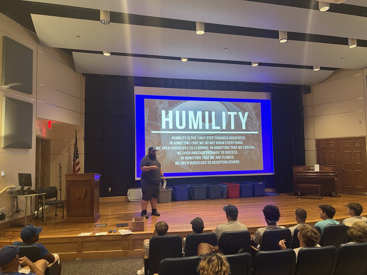 Yesterday we kicked off the week with talking about our Core Values! Thank you Coach Wiseman for sharing his thoughts about “Humility” #BeyondtheGame #BeyondtheX&amp;Os