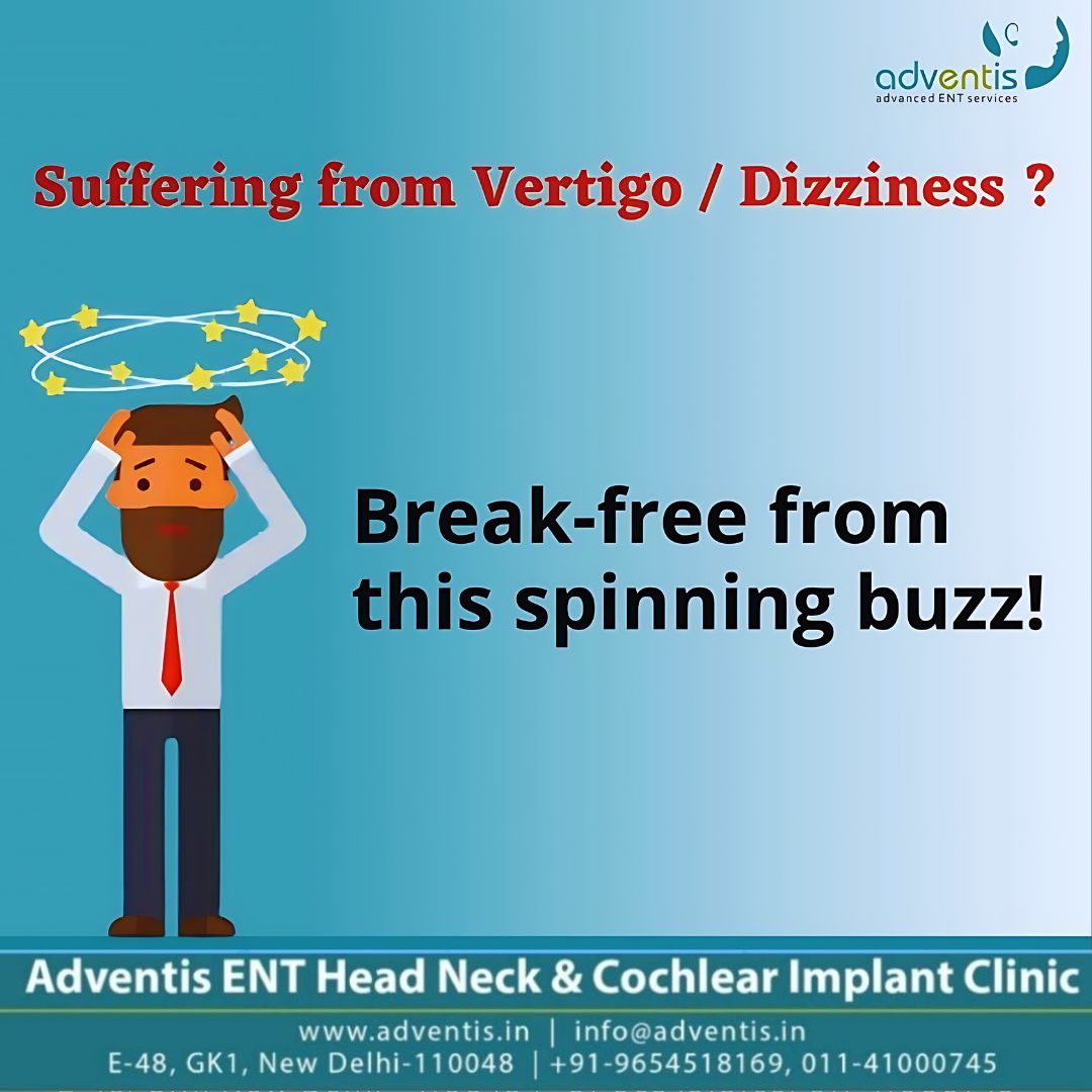 Adventisdelhi's tweet photo. Vertigo or dizziness can affect your daily life. Take the steps to treat your vertigo. Consult the Neuro-Otology experts at Adventis ENT Clinic today.
👉🔗 https://t.co/lVWnyc6GX6
#AdventisClinic #ENTClinic #ENT #hearingloss #dizziness #vertigo #consultnow https://t.co/wOGqlsHTFt