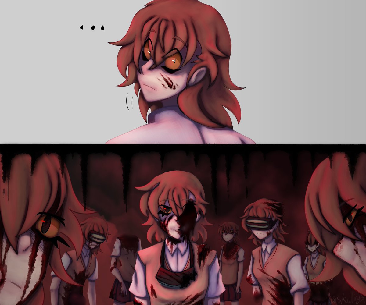SilentxCicada's tweet photo. t h e  v o i c e s

Mikoto has some friends following her...
based on the fanfic 'Intertwined' by Broeckoli !!
[unblurred version and fanfic link below!] https://t.co/PzU4BJK8Mh