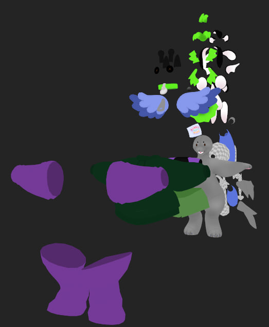 Sethbarksalot's tweet photo. Working on a @bubblegumbark base edit!
Just the final touches to go~
#VTuber #VRChat #furryartist https://t.co/HSIo7SC3cK