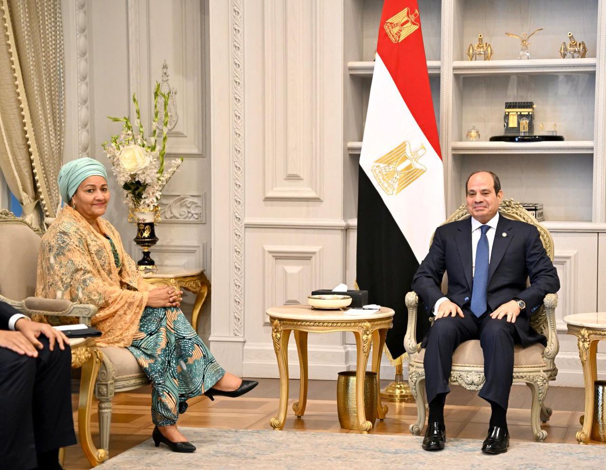 I met with President of Egypt Abdel Fattah El-Sisi. The role of Egypt in multilateralism is more important than ever for humanitarian action in the region and building peace and development for all.
