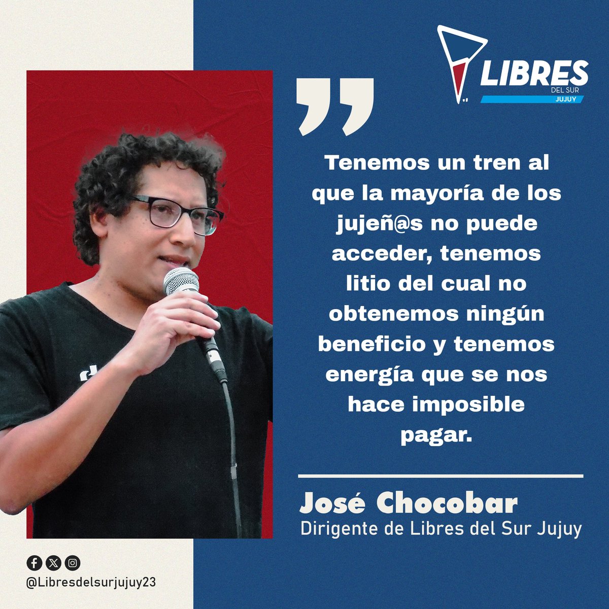 LDSJujuy's tweet photo. 📢 En Jujuy, la realidad es preocupante: Es fundamental que nuestras riquezas se conviertan en oportunidades para tod@s.
 ¡Exijamos un cambio real por el bien comun! ✊⚡️

#LibresDelSur
 #Jujuy 
#JusticiaSocial https://t.co/W23HmConmq