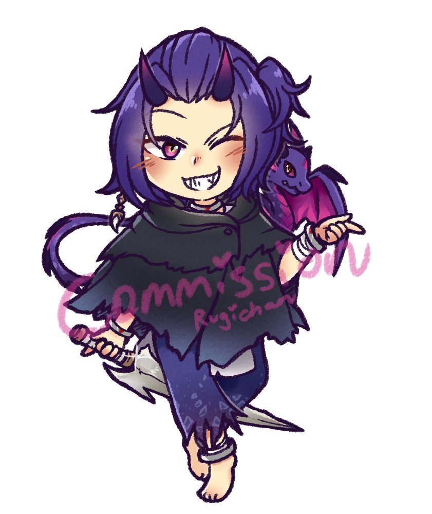 rugichan's tweet photo. A fun commission! Had a lot of freedom with this one! 🐉 https://t.co/7ehftlG5Uv