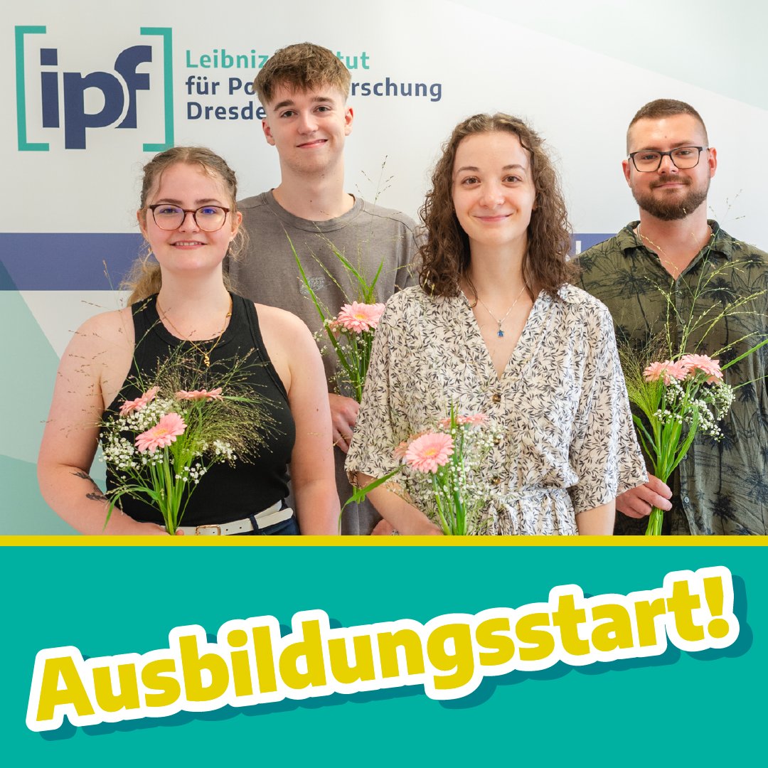 IPFDD (@ipfdd) on Twitter photo Ein herzliches Willkommen unseren neuen Auszubildenden 2024!
Viktoria, Sarah, Lukas und Tom-Jonas haben ihre Ausbildung bei uns begonnen. Wir freuen uns darauf, sie auf ihrem Weg zu begleiten und wünschen ihnen viel Erfolg! 🚀
#IPFDD #PolymerResearch #Ausbildungsstart Ein herzliches Willkommen unseren neuen Auszubildenden 2024!
Viktoria, Sarah, Lukas und Tom-Jonas haben ihre Ausbildung bei uns begonnen. Wir freuen uns darauf, sie auf ihrem Weg zu begleiten und wünschen ihnen viel Erfolg! 🚀
#IPFDD #PolymerResearch #Ausbildungsstart