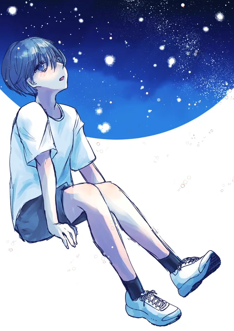 星を見ていた