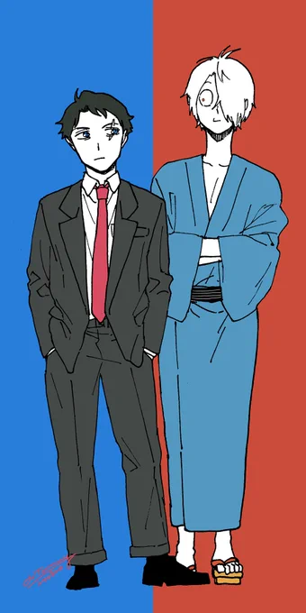 父水のテーマカラー最初赤と青逆だと思ってた(目の色の方で考えてた)今はしっくりきている 