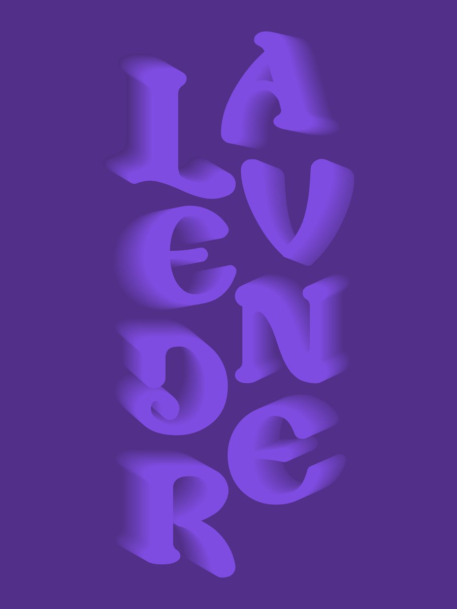 aoradesign18's tweet photo. Text effect 'LAVENDER' 

#graphicdesign #illustrator #aura #posterdesign #poster #practice #design #artist #study #blur #blend https://t.co/9VPpaAXaHI