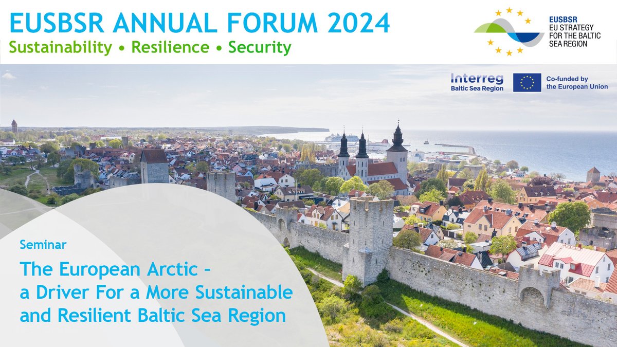 Join us for a seminar on 30/10 in Visby 🇸🇪 at the #EUSBSRForum2024 to discuss how the European #Arctic is a Driver For a More Sustainable, Stable &amp; Resilient #BalticSeaRegion, as both energy and geostrategic hotspots    

👉Register here : urls.fr/ZuEuaw