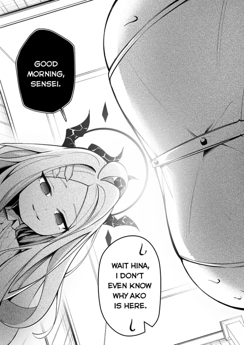 I swear she attacked me while I was asleep...
#ブルアカ 