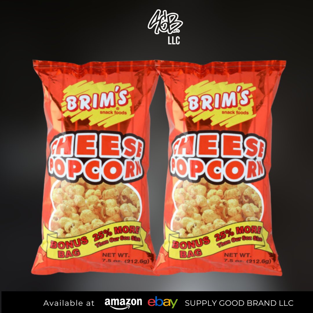 sgbrandsllc's tweet photo. Dive into the cheesy delight of Brim's Cheese Popcorn! Each bite is packed with rich, savory cheese flavor, making it the perfect snack for any occasion. Grab a bag now from Supply Good Brands LLC. #BrimsCheesePopcorn #CheesyGoodness #SnackTime #PopcornLovers #SupplyGoodBrands https://t.co/L3Zk1fGuG1