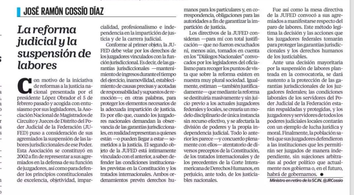 Les comparto mi artículo de  hoy en El Universal. Saludos.