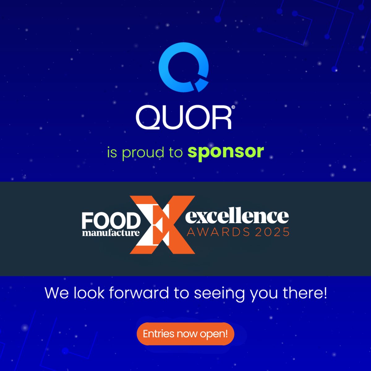 Quor is proud to sponsor the 𝟮𝟬𝟮𝟱 Food Manufacture 𝐀𝐰𝐚𝐫𝐝𝐬 once again, marking our second consecutive year of support. 
𝐄𝐧𝐭𝐫𝐢𝐞𝐬 𝐚𝐫𝐞 𝐧𝐨𝐰 𝐨𝐩𝐞𝐧, 𝐚𝐧𝐝 𝐲𝐨𝐮 𝐜𝐚𝐧 𝐯𝐨𝐭𝐞 𝐡𝐞𝐫𝐞👇
foodmanawards.co.uk/live/en/page/e…