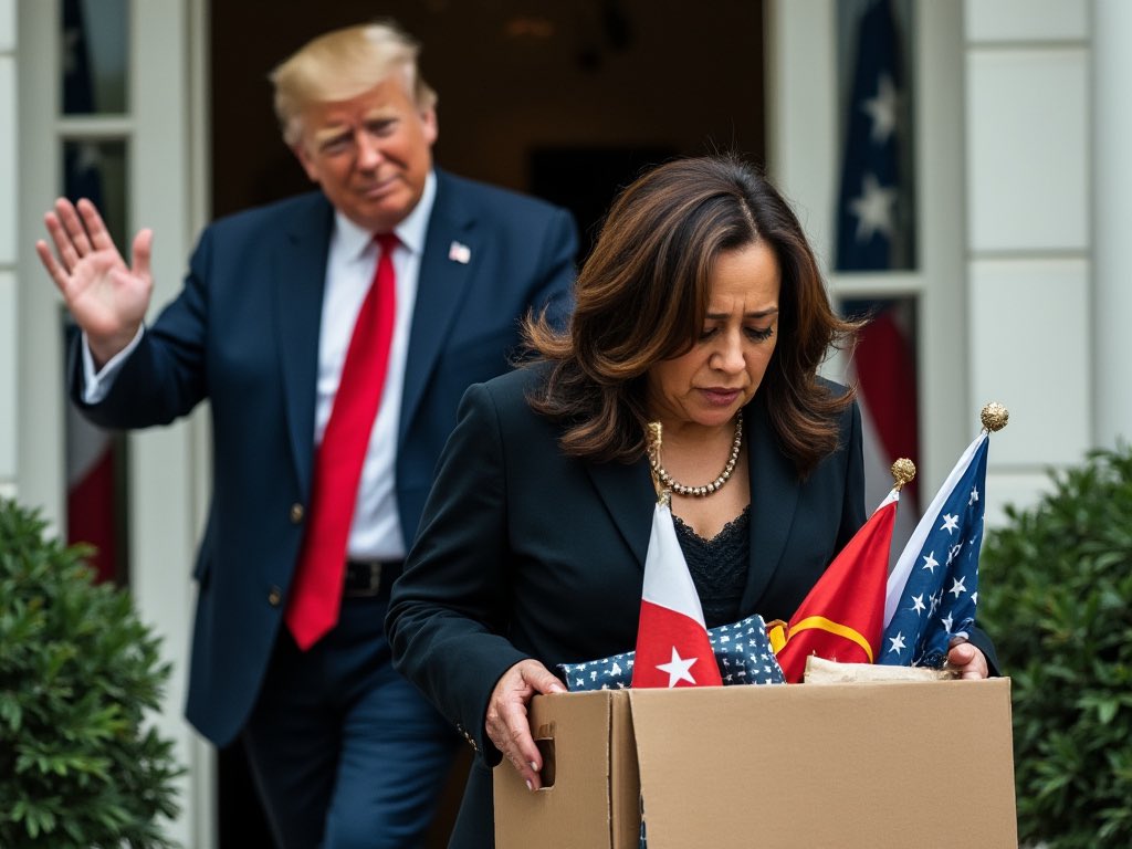 xcitizenjournal's tweet photo. @realDonParody Kamala, you are fired! https://t.co/w5fsL12bXg