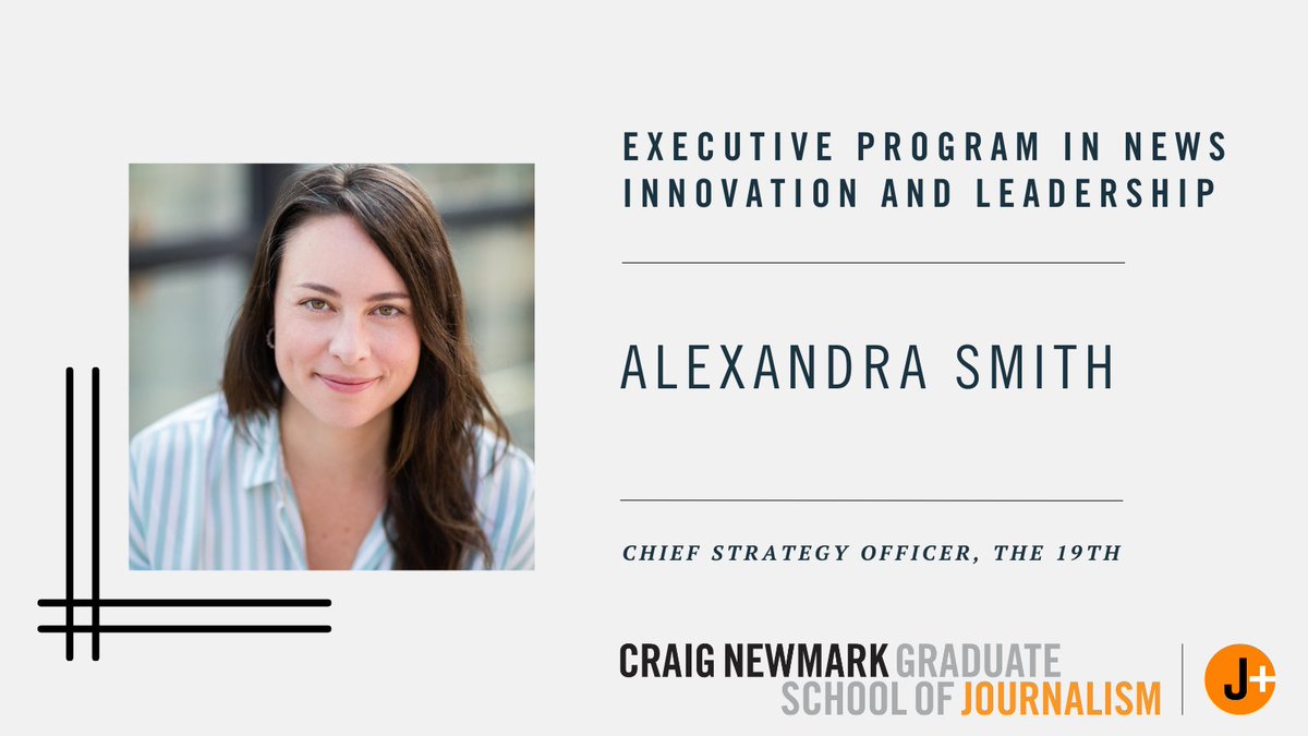 ⚡️ Alexandra Smith (<a href="/AlexandraLeighS/">Alexandra L. Smith</a>) is the Chief Strategy Officer at <a href="/19thnews/">19thnews</a> where she leads strategic efforts across the nonprofit news organization. Previously, she built out The 19th's first audience team. She is based in Fort Collins, Colorado.