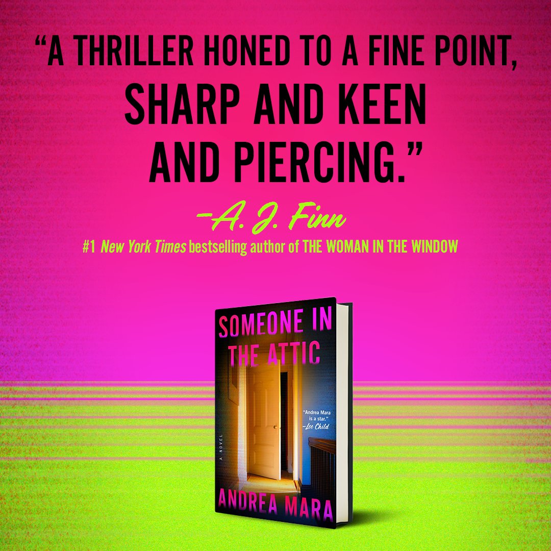 Viking Books (@vikingbooks) on Twitter photo SOMEONE IN THE ATTIC by <a href="/AndreaMaraBooks/">Andrea Mara</a> is on sale TODAY! π€©ππ
If you love smart, suspenseful stories, start reading the book that A. J. Finn calls "a thriller honed to a fine point, sharp and keen and piercing" now π bit.ly/3A0jzmE SOMEONE IN THE ATTIC by <a href="/AndreaMaraBooks/">Andrea Mara</a> is on sale TODAY! π€©ππ
If you love smart, suspenseful stories, start reading the book that A. J. Finn calls "a thriller honed to a fine point, sharp and keen and piercing" now π bit.ly/3A0jzmE
