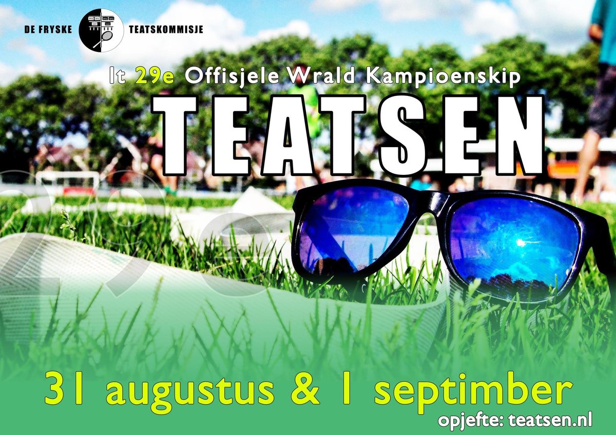 De Fryske sportzomer zomert nog flink door. Na het keatsen, fierljeppen, skûtsjesilen en het WK Frysk damjen vindt in laatste weekend aug. het 29e WK Teatsen plaats. <a href="/teatsen/">teatsen</a> is hèt padel onder het keatsen! Meer info: youtu.be/ki1Ez5b1tXA
Opgeven via: teatsen.nl/opgave-wk-teat…