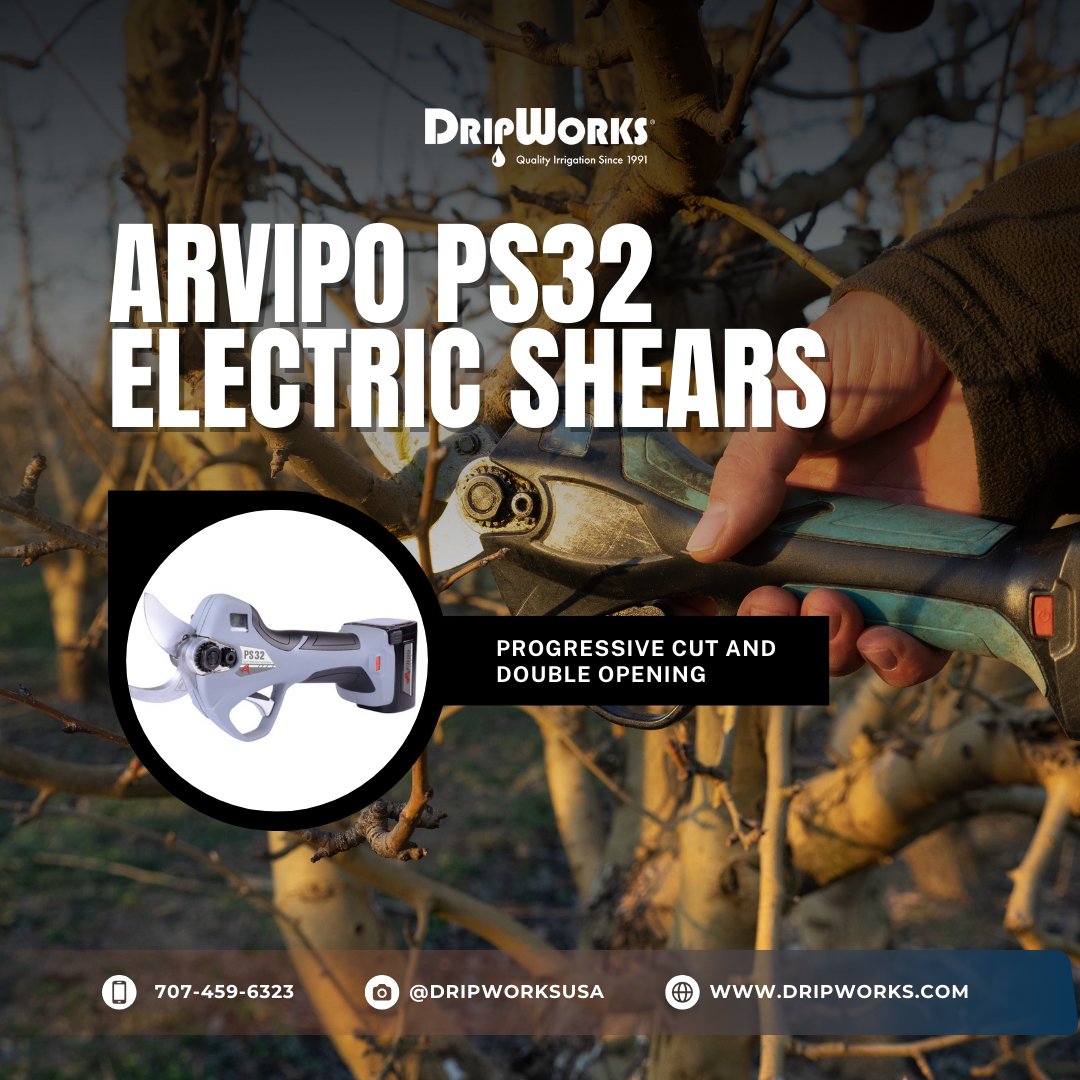 dripworksusa's tweet image. Meet the ARVIPO PS32 🌳 With its powerful performance, lightweight design, and minimal maintenance, this shear is perfect for any extensive pruning task
Shop Here: dripworks.com/arvipo-ps32-el…

#ArvipoPS32 #PruningTools #ProfessionalTools #GardenEfficiency #LandscapingEssentials