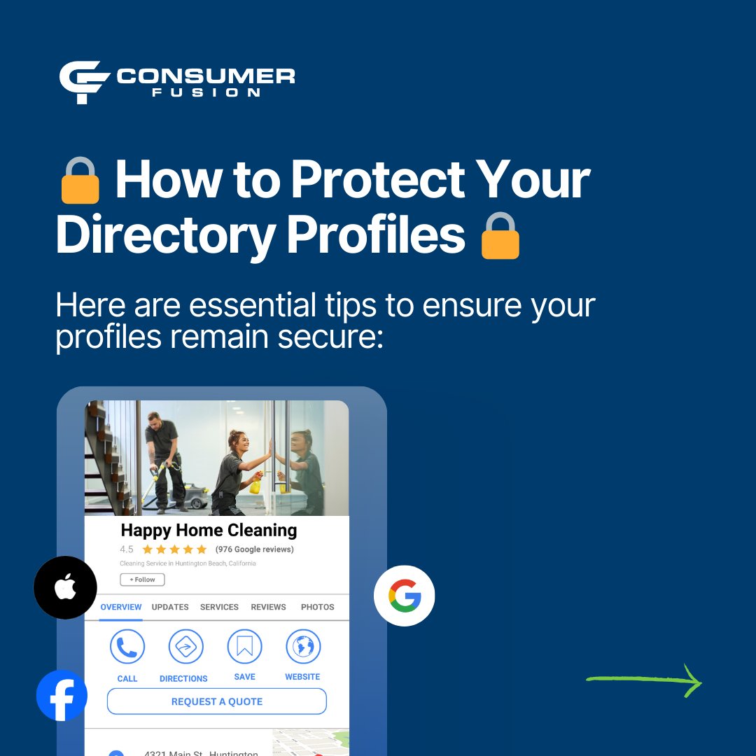 ConsumerFusion's tweet image. Your business&apos;s online presence starts with local directories.
Stay protected, stay visible, and keep customers coming back. 📍🔍
Learn More: go.consumerfusion.com/l/1006952/2024…
 #LocalDirectories #OnlineVisibility #ConsumerFusion