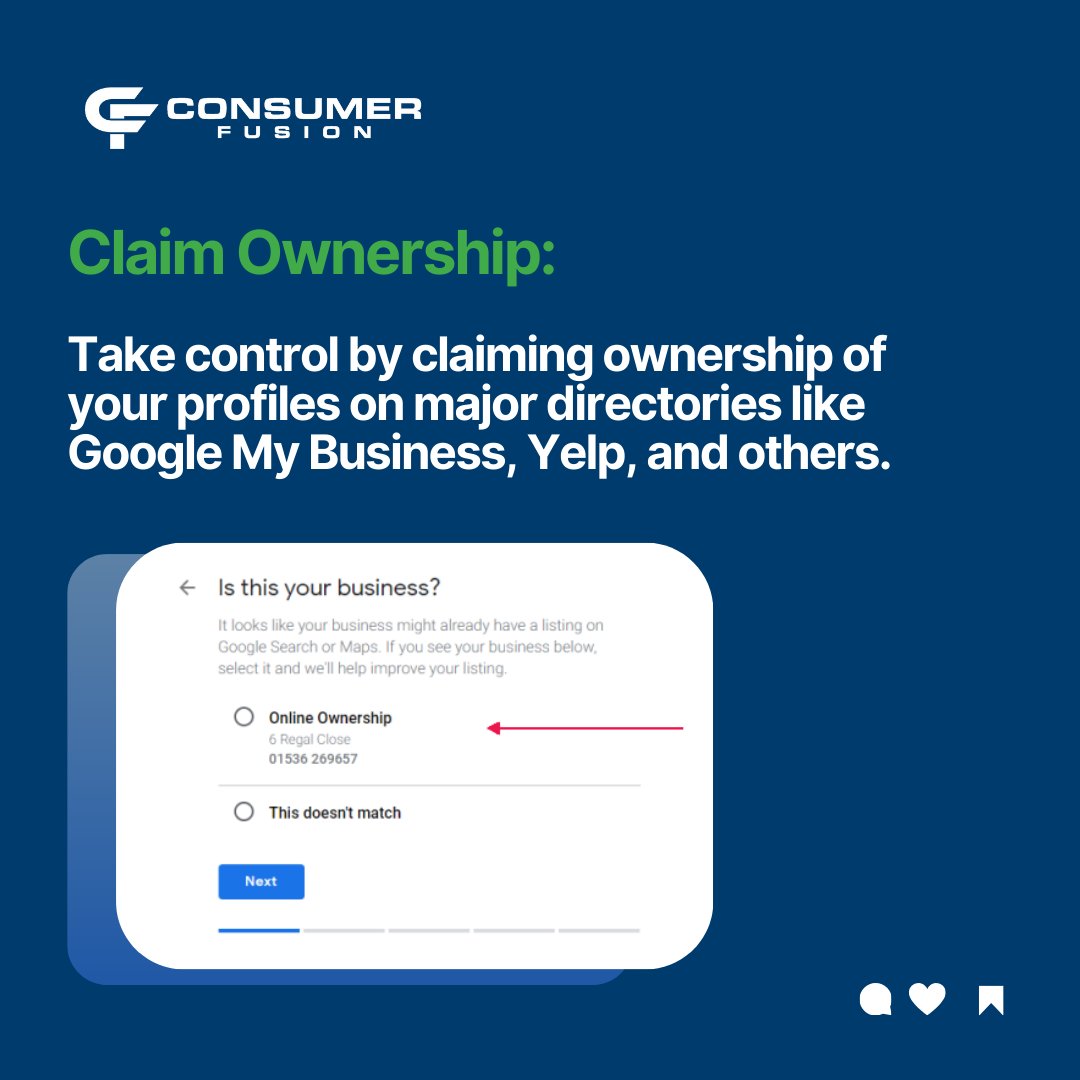 ConsumerFusion's tweet image. Your business&apos;s online presence starts with local directories.
Stay protected, stay visible, and keep customers coming back. 📍🔍
Learn More: go.consumerfusion.com/l/1006952/2024…
 #LocalDirectories #OnlineVisibility #ConsumerFusion