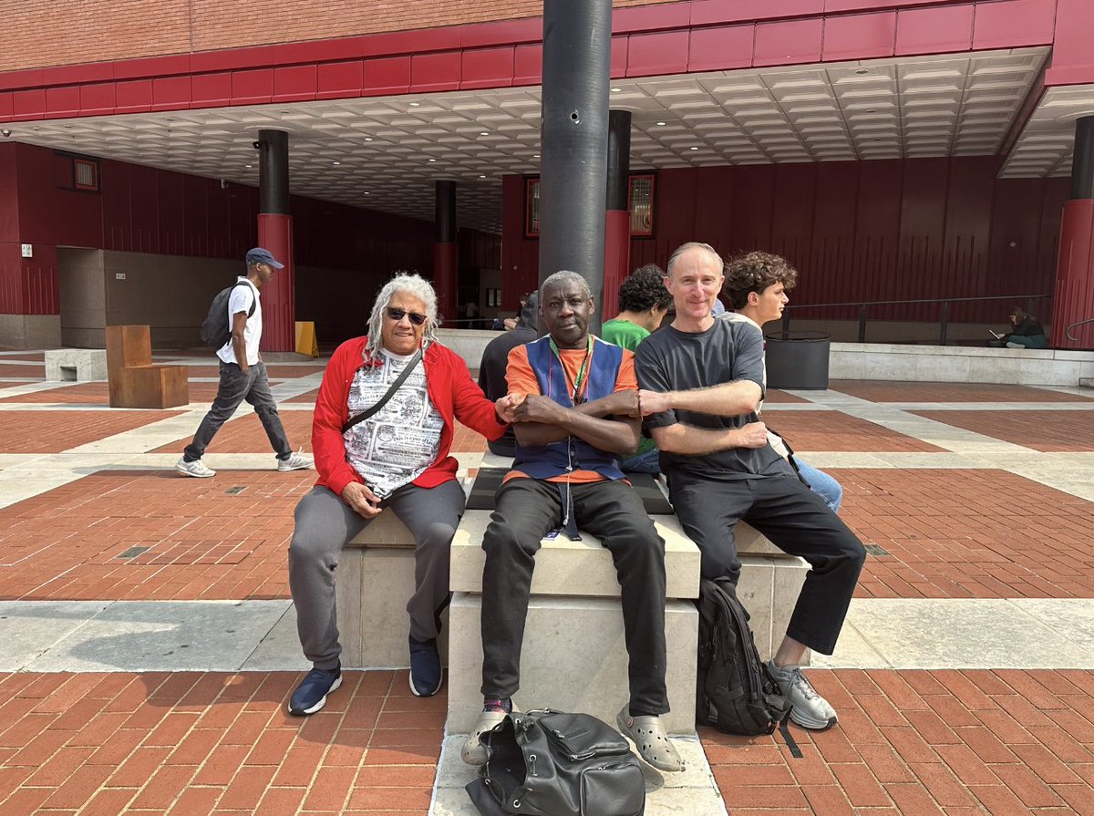 ResonateArts's tweet photo. A very good day was had yesterday with 2 incredible humans @ronaldamanze @davidondementia hatching plans and visiting Beyond the Bassline exhibition at @britishlibrary. #Reggae #Dub #Dementia #beyondthebassline https://t.co/5w7K7nvIdA