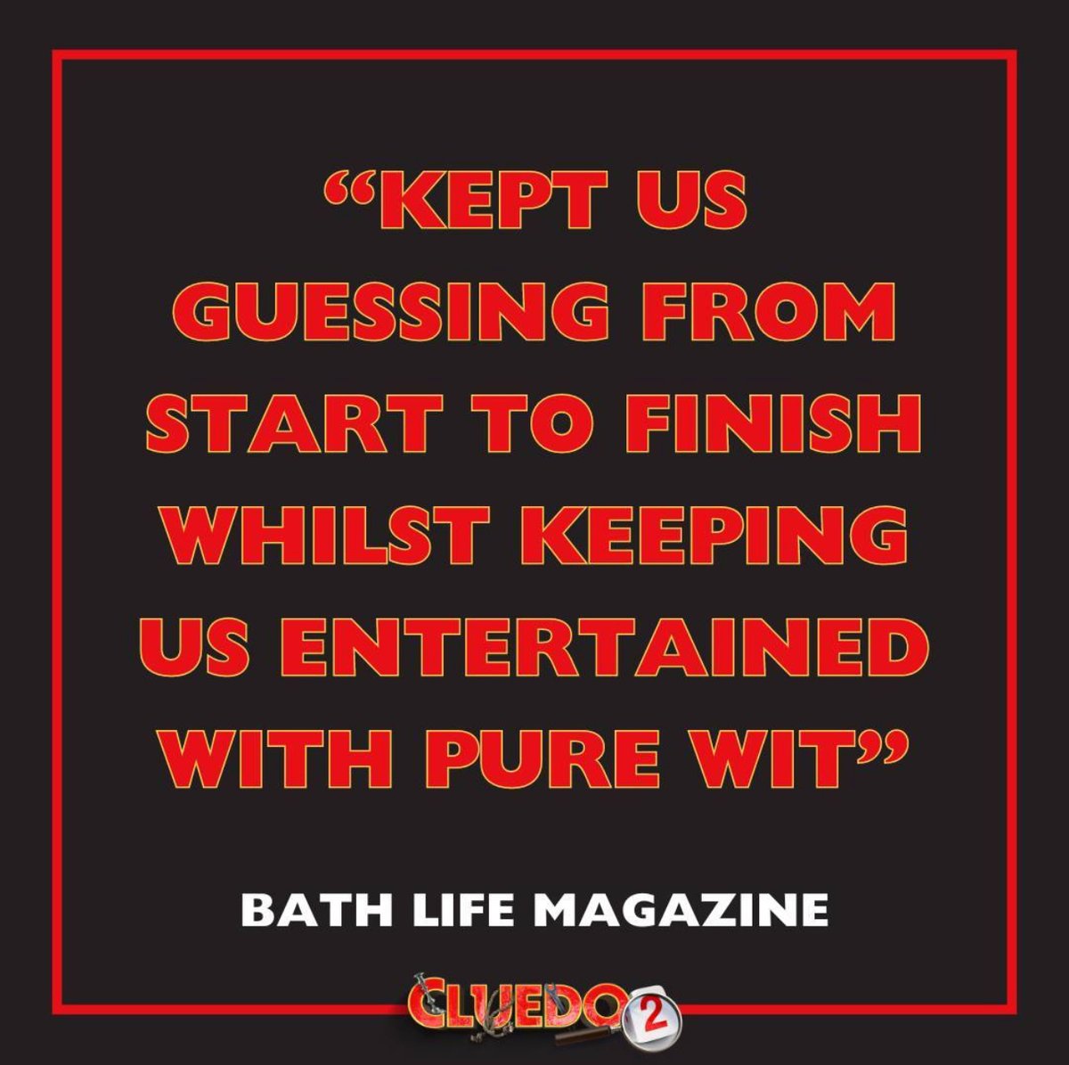 Worthing Theatres and Museum (@wtmworthing) on Twitter photo What do people have to say about ๐๐น๐๐ฒ๐ฑ๐ผ ๐ฎ? Browse a few picked from countless positive reviews from all over the UK! ๐
Experience the hit whodunnit play for yourself this September...๐ต๏ธ
๐
Tue 24 Sep - Sat 29 Sep
๐๏ธ wtmlink.org/cluedo2nextchaโฆ
#WTM #Worthing #Cluedo2 What do people have to say about ๐๐น๐๐ฒ๐ฑ๐ผ ๐ฎ? Browse a few picked from countless positive reviews from all over the UK! ๐
Experience the hit whodunnit play for yourself this September...๐ต๏ธ
๐
Tue 24 Sep - Sat 29 Sep
๐๏ธ wtmlink.org/cluedo2nextchaโฆ
#WTM #Worthing #Cluedo2