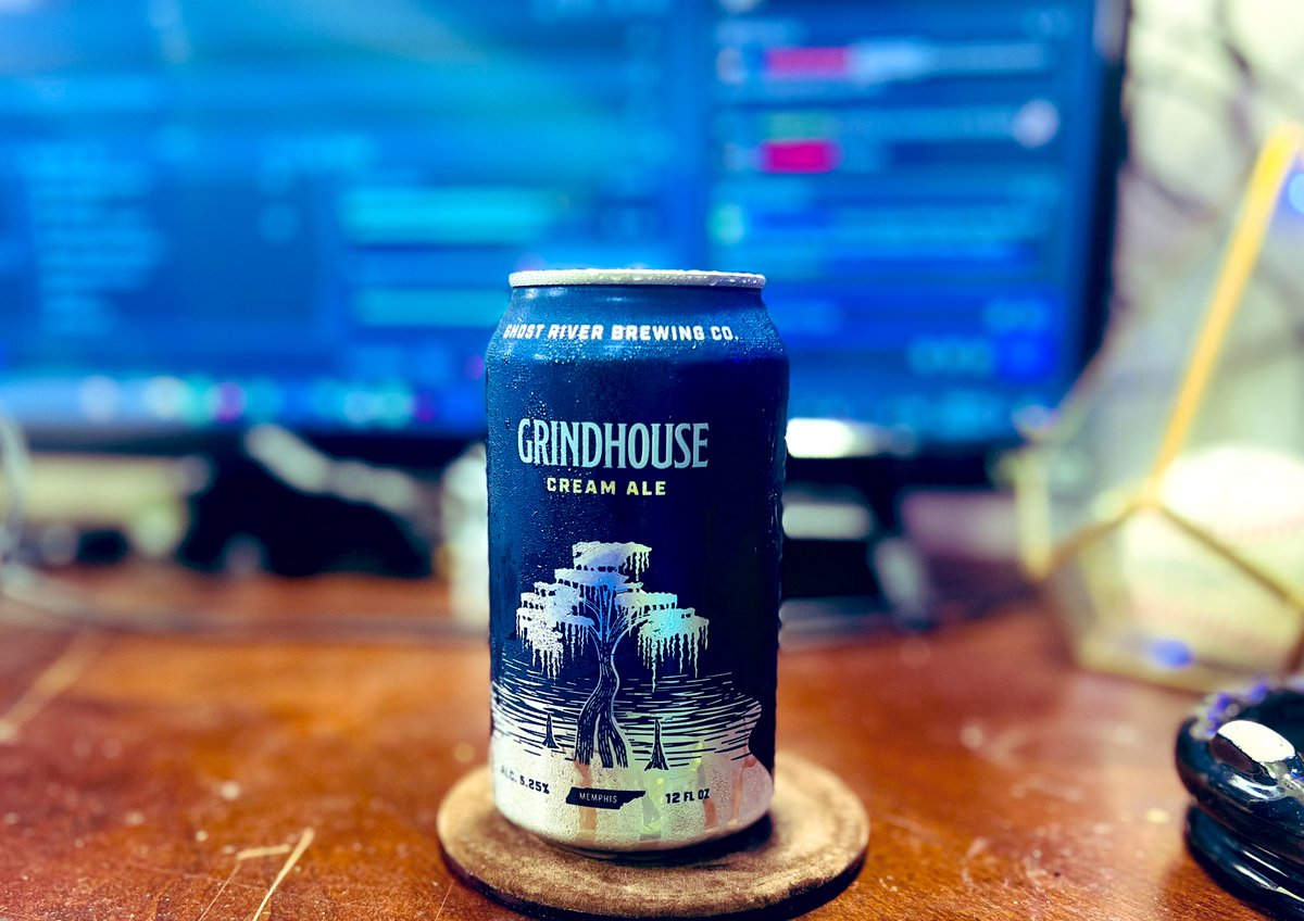 Today we are trying <a href="/GhostRiverBrew/">Ghost River Brewing</a> GrindHouse Cream Ale. I give it a 9.5/10 after Gold (10/10) &amp; Lost Hive (9.8)! Can’t wait for the <a href="/Mem_Wrestling/">Memphis Wrestling</a> show featuring ECW legend The Sandman! Salud! 🍺⭐️⭐️⭐️⭐️⭐️