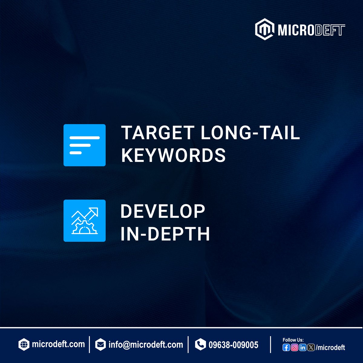microdeft's tweet image. 10 Tips to improve SEO performance.
#digitalmarketing #SEO #microdeft
