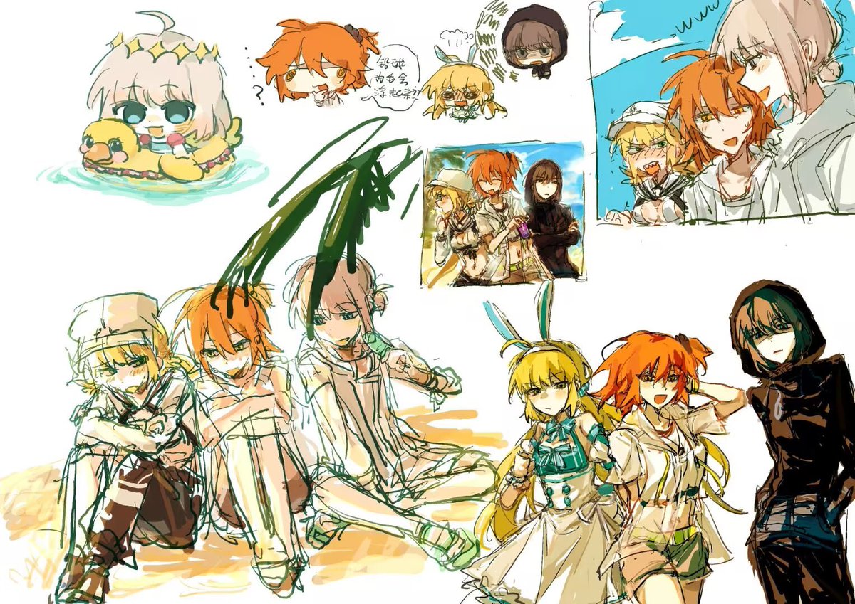 bainai_neko's tweet photo. #FGO #躍動トリオ
夏日三小只，， https://t.co/ZUzhYK6zpk