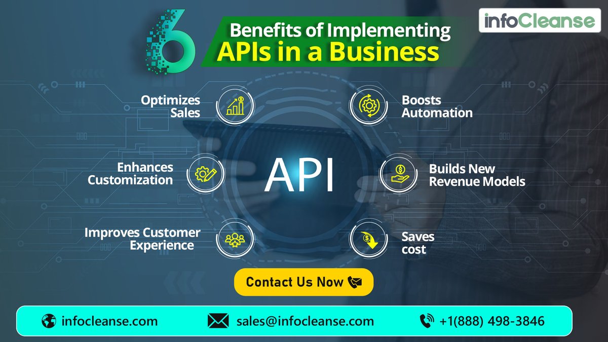 InfoCleanseTeam's tweet image. Steer your business towards success with InfoCleanse&apos;s Data API. 

Access databases enriched with accurate prospect details across the globe and boost lead generation. 

Connect with us now: infocleanse.com/data-api/

#api #datapi #dataservices #database #b2b #infocleanse