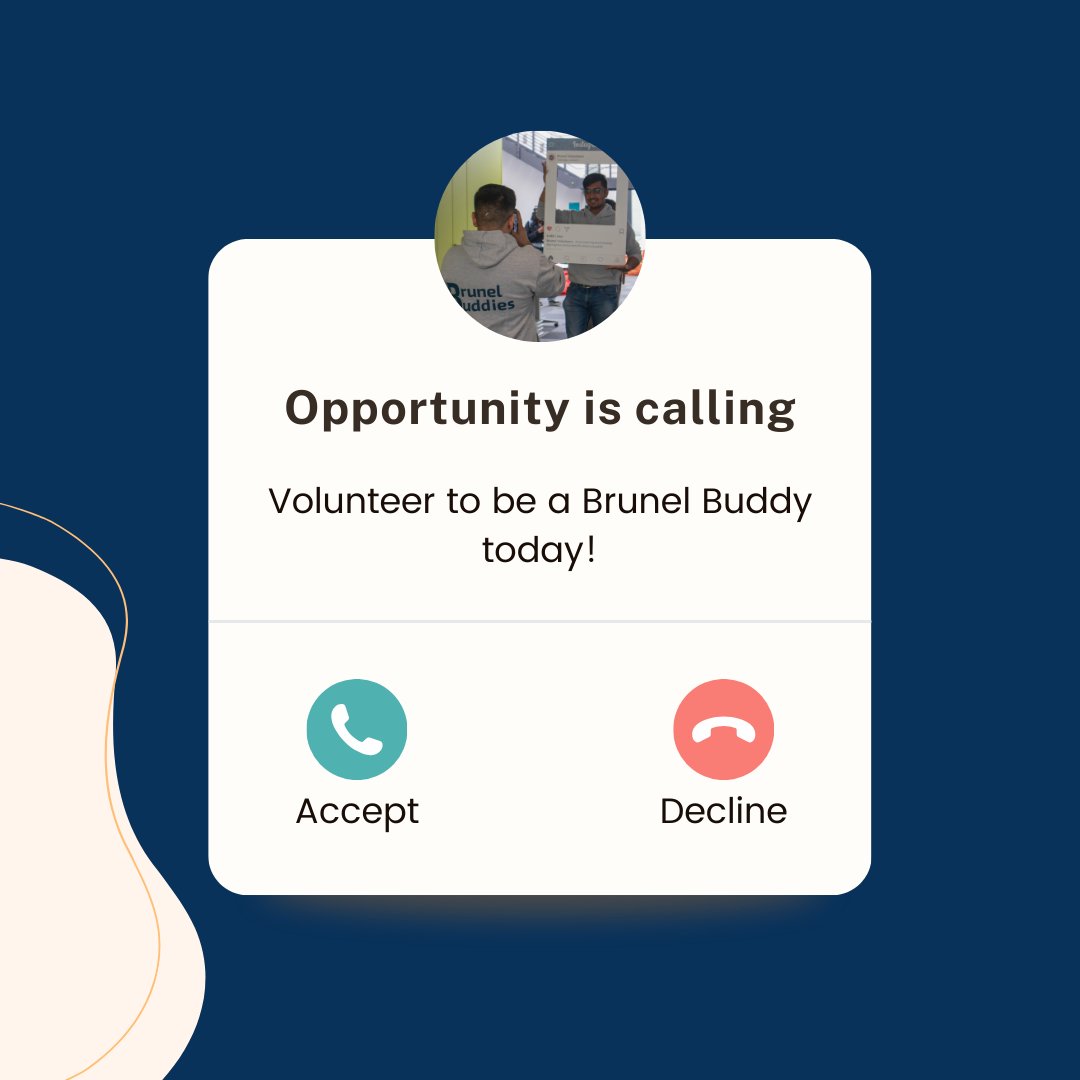 Starting university can be a challenging time for anyone. 

Sign up to be a #BrunelBuddy today and support new students through the process!

shorturl.at/WkIaa

#BrunelUniversity <a href="/Bruneluni/">Brunel University of London</a> <a href="/brunelstudents/">Union of Brunel Students</a> #UniversityLife