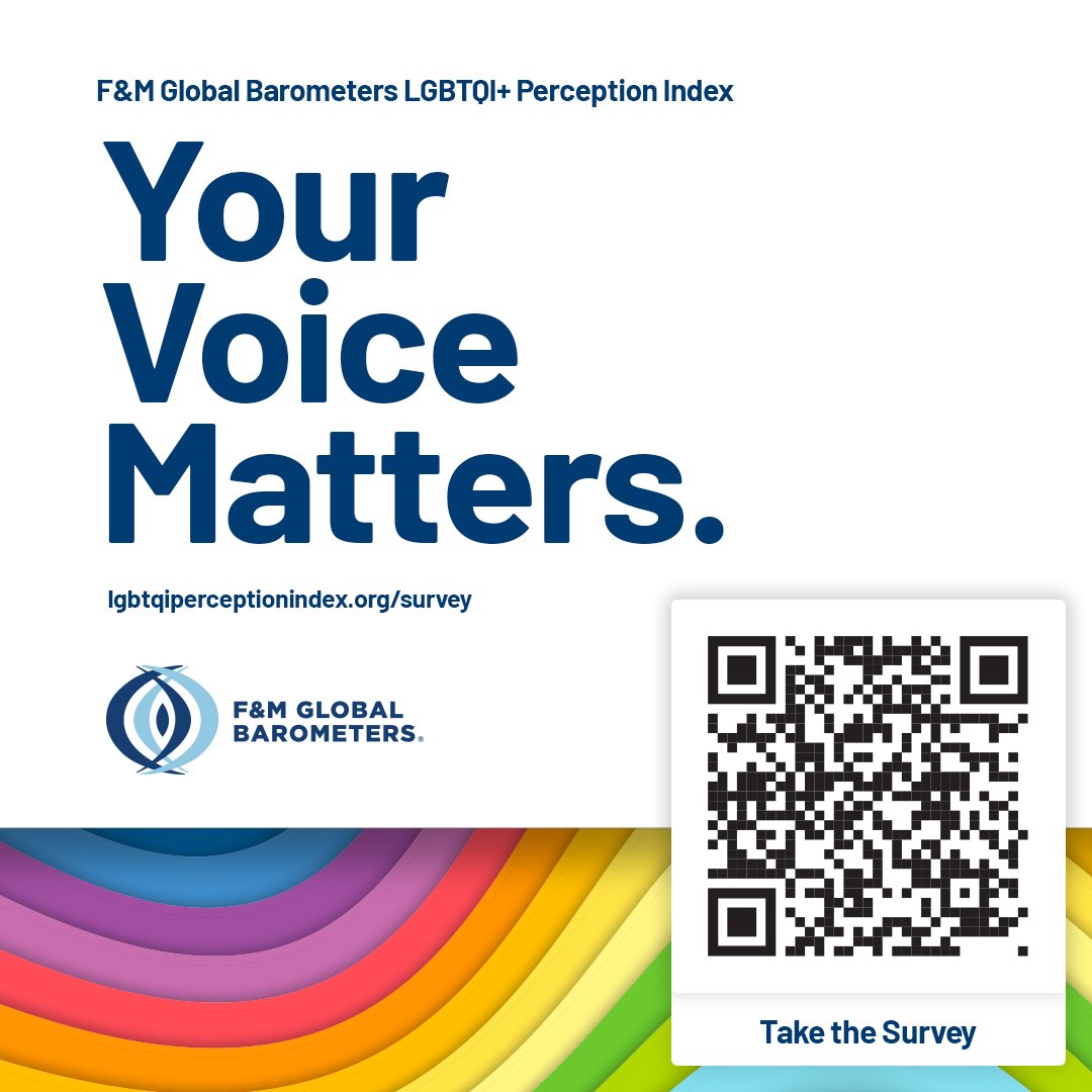 FMBarometers's tweet image. Together,  we can make our voices heard. 

Help advance LGBTQI+ human rights and take the LGBTQI+ Perception Index survey: lgbtqiperceptionindex.org/survey
