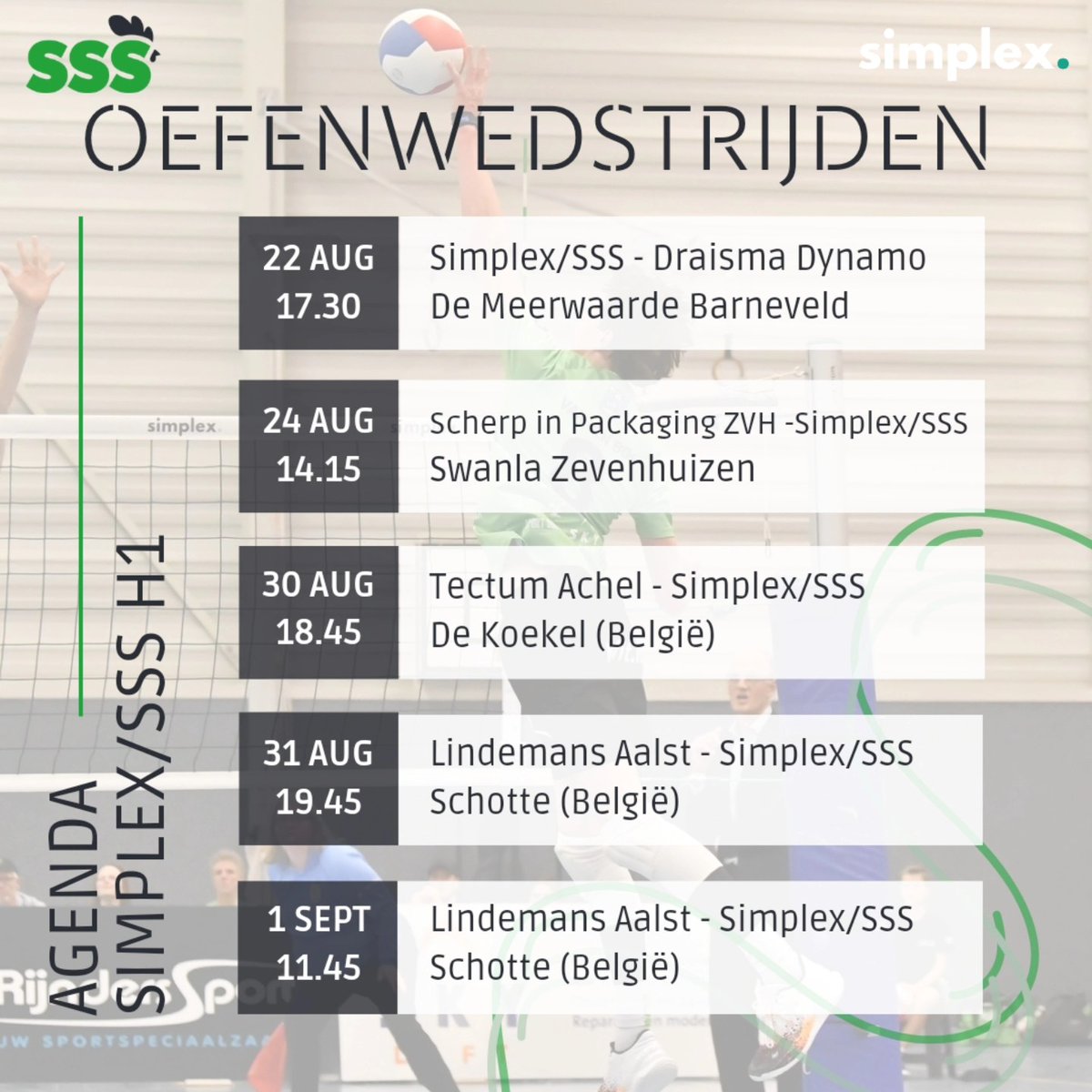 Voorbereiding Heren 1 op seizoen 24/25 gestart 
sss-barneveld.nl/heren-1/1739-v…
#hupgroen #allekippenvliegen #eredivisievolleybal