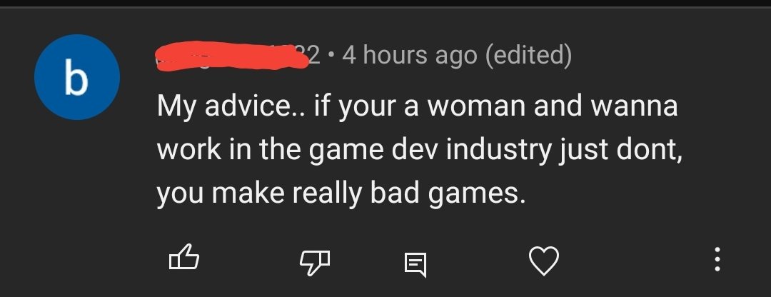 Comments like this just remind me why it's so important to me that I keep being a visible part of the game industry 🤘
Women are here, we belong and we make GREAT games ❤