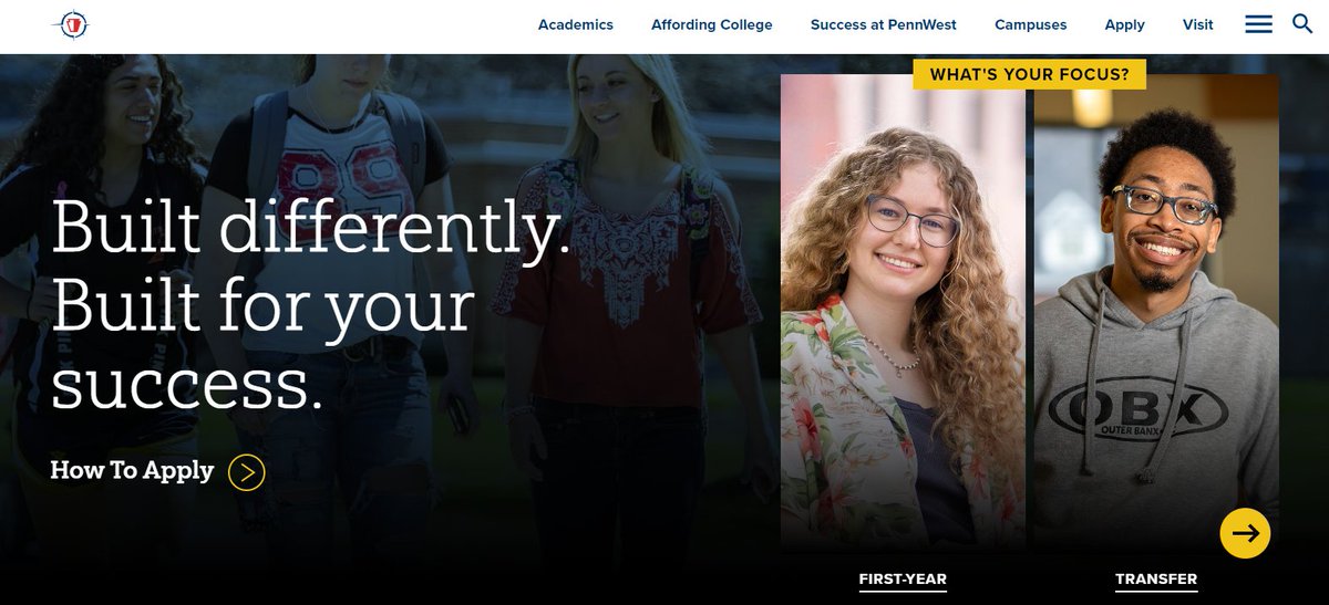 Check out the new digital home for all things PennWest – the redesigned PennWest website. Our new website is more than just a digital refresh – it's a powerful tool tailored to attract prospective students by showcasing the strengths of PennWest. Visit pennwest.edu.